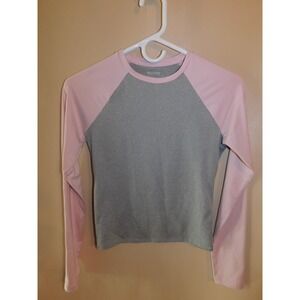 Hollister Gray Pink Long Sleeve Tee Small